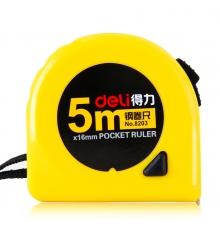 得力（deli）钢卷尺 5m*16mm 8203（10把/盒）