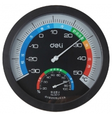 得力（deli）9017室内外温湿度计（规格：200*33mm）