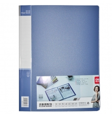 得力(deli) 5030 无衬纸资料册 A4 30页 蓝色（12本/箱）