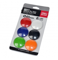 得力（deli）卡装磁吸/磁钉7822（混装；40mm，6颗/卡）