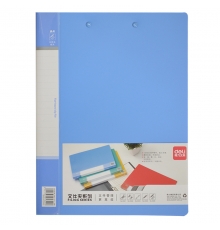 得力(deli) A4 5349 长押夹+板夹加厚文件夹 蓝色（12只/箱）